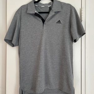 Adidas Gray Short Sleeve Polo